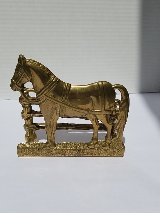 Other - Vintage Brass Horse Napkin Envelope Holder